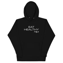 Load image into Gallery viewer, EAT HEALTHY Fit Fleece Hoodie -Unisex Black