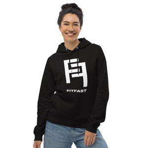 FITFAST "Double F. Ecofit" Unisex black pullover hoodie